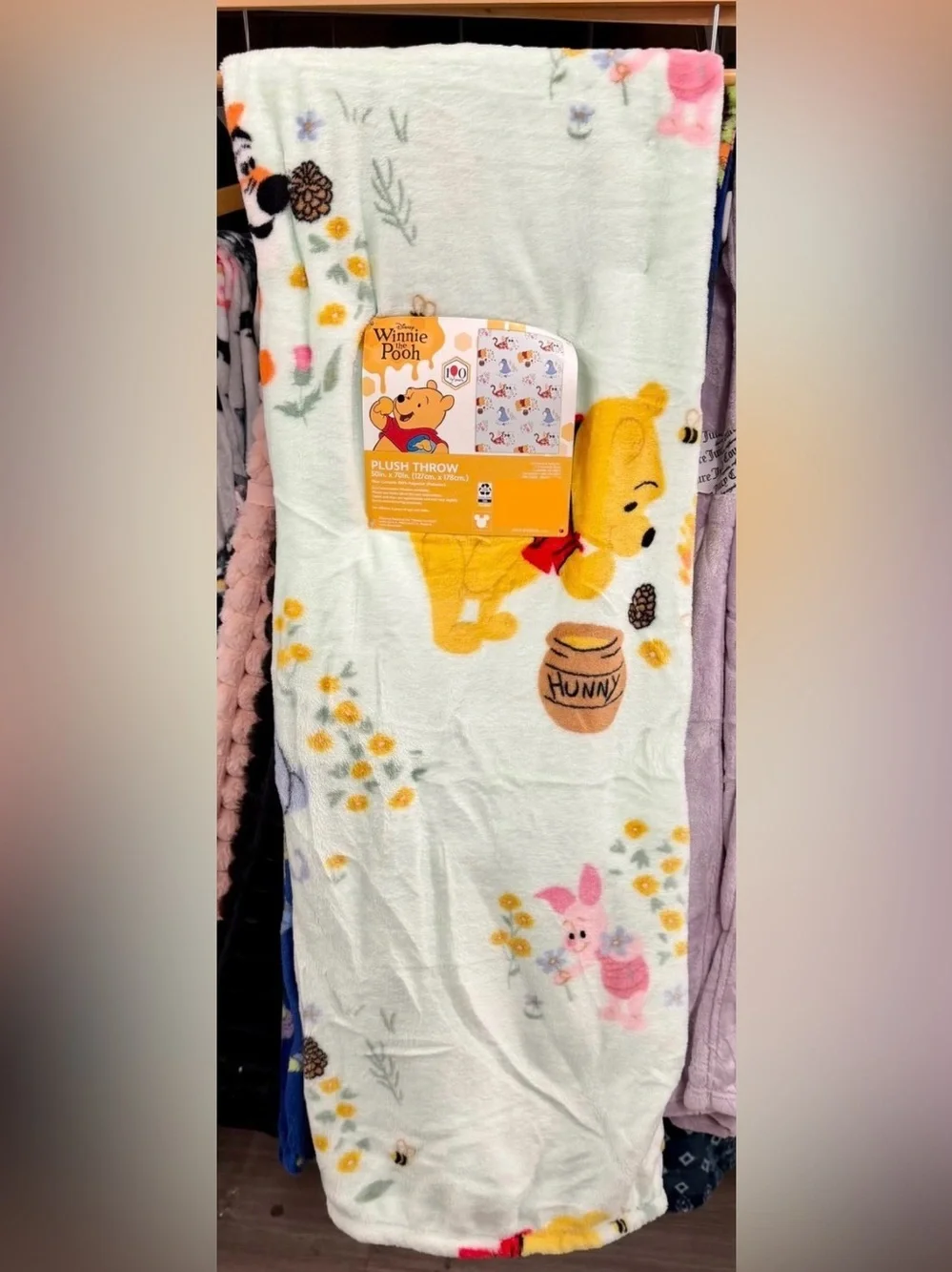 winnie the pooh plush blanket throw